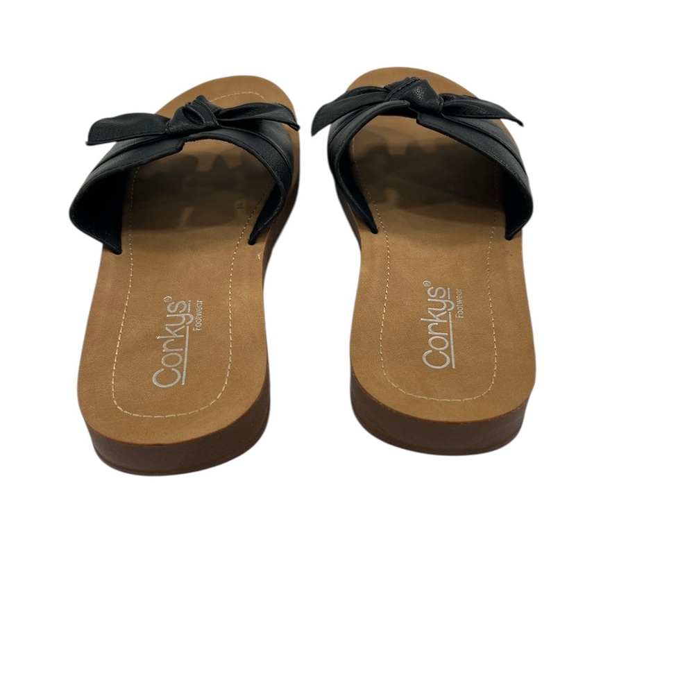 Corkys Black Bow Slide Sandals Wide Strap, Comfortable and Lightweight size 8 - Picture 4 of 7